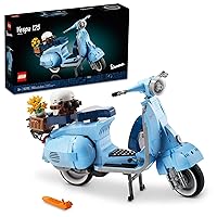 LEGO Icons Vespa 125 Scooter Model Building Kit, Iconic Vintage Italian Moped Model, Relaxing Build and Display Hobby Set for Adults, Makes a Great Gift for Mother's Day or Home Décor Piece, 10298