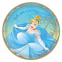 Enchanting Disney Princess Cinderella Round Paper Plates - 9
