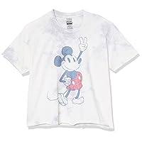 Disney Characters Plaid Mickey Young Men's Short Sleeve Tee Shirt