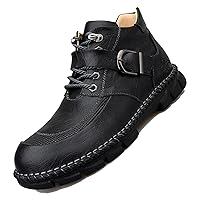 New Men's Fashion Outdoor Ankle Boots Waterproof Hiking Boots Lightweight Anti-Ski Hiking Lace-Up Buckle Boots