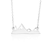 Mountain Necklace - Four Peak Mountain Necklace in Silver, Gold and Rose Gold