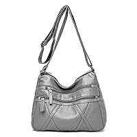 Womens Shoulder Bags Women Multi-Layer Classic Crossbody Bag Soft Leather Ladies Handbags