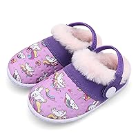 BARERUN Infant Toddler Slippers Kids Slippers Fuzzy Slides for Girls Boys Cozy Lightweight Slip-On House Newborn Crib Shoes