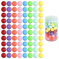 80pcs Chinese Checker Game Replacement Balls,8 Colors 14mm Acrylic Game Marbles for Marble Run, Marbles Game,Aggravation Game,Traditional Marbles Games