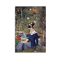 Wall Prints Edouard Manet Painting Canvas Young Woman in The Garden Garden Decor Wall Art Paintings Canvas Wall Decor Home Decor Living Room Decor Aesthetic 24x36inch(60x90cm) Unframe-Style
