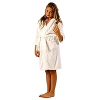 Microfiber Hooded Bathrobe Unisex Robe Bathrobe for Girls, Kids,Teenagers