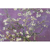 Laminated Vincent Van Gogh Almond Blossom Branches Post Impressionist Painter Painting Lilac Poster Dry Erase Sign 24x36