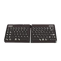 Goldtouch GTP-0044W Go!2 Bluetooth Wireless Mobile Keyboard, Portable Foldable Travel Keyboard Black