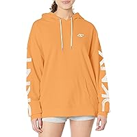 DKNY Women's Pocket Relaxed Fit Distressed Crackle Logo Hoodie