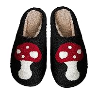 Cowboy Cowgirl Hat Slippers For Women Men Smile Face Slipper Plush Comfy Retro Preppy Slippers Warm Fuzzy House Shoes