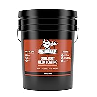 Liquid Rubber Cool Foot Deck Coating - Solar Protection Deck Paint, Non-Toxic Multi-Surface Cool Decking Sealant, Easy to Apply, Misty Gray, 5 Gallon
