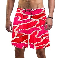 Camo Pink Military Mens Swim Trunks Quick Dry Swim Shorts Swimwear Bathing Suits