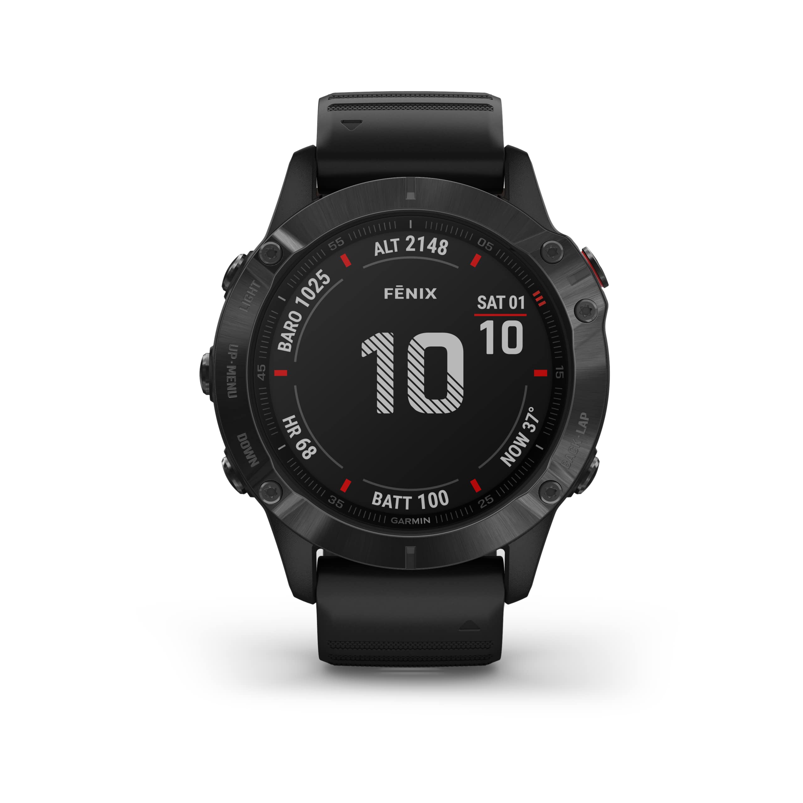 Garmin Fenix 6X pro GPS Watch Black with Black Band