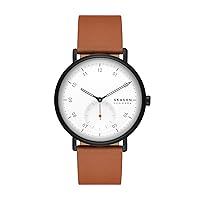 Skagen Kuppel or Riis Minimalist Men's Watch with Stainless Steel Mesh or Leather Band