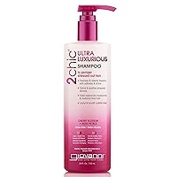GIOVANNI 2chic Ultra-Luxurious Shampoo - Shampoo for Curly & Wavy Hair, Aloe Vera, Pro-Vitamin B5, Lauryl & Laureth Sulfate Free, No Parabens, Color Safe, Cherry Blossom & Rose Petals - 24 oz