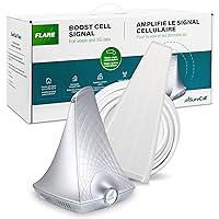SureCall Flare 3.0 Cell Phone Signal Booster for Home & Office up to 3500 sq ft, Boosts 5G/4G LTE, Yagi Outdoor Antenna, Multi-User, Verizon AT&T Sprint T-Mobile, FCC Approved, USA Company
