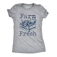 Crazy Dog T-Shirts Womens Farm to Table Fresh Tshirt Cute Vegetables Farmers Market Tee