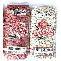 Camelia Brand Dried Red Beans and Great Northern White Beans - 4 Pounds