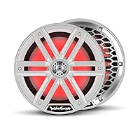 Rockford Fosgate M2-8 Color Optix 8” 2-Way Coaxial Multicolor LED Lighted Marine Speakers - White/Stainless (Pair)