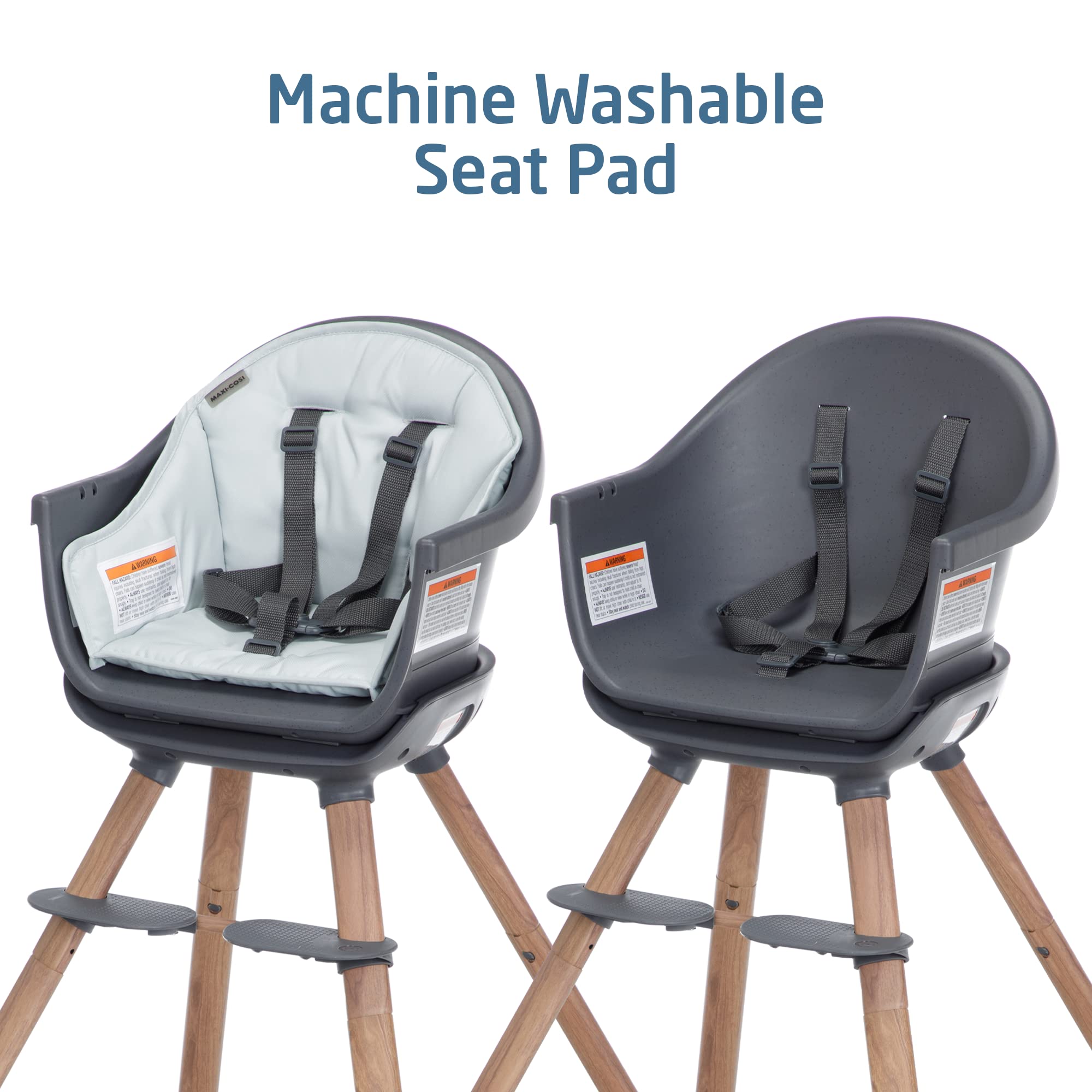 Maxi-Cosi Moa 8-in-1 Highchair, Machine Washable, Compact, Lightweight Design, Essential Graphite