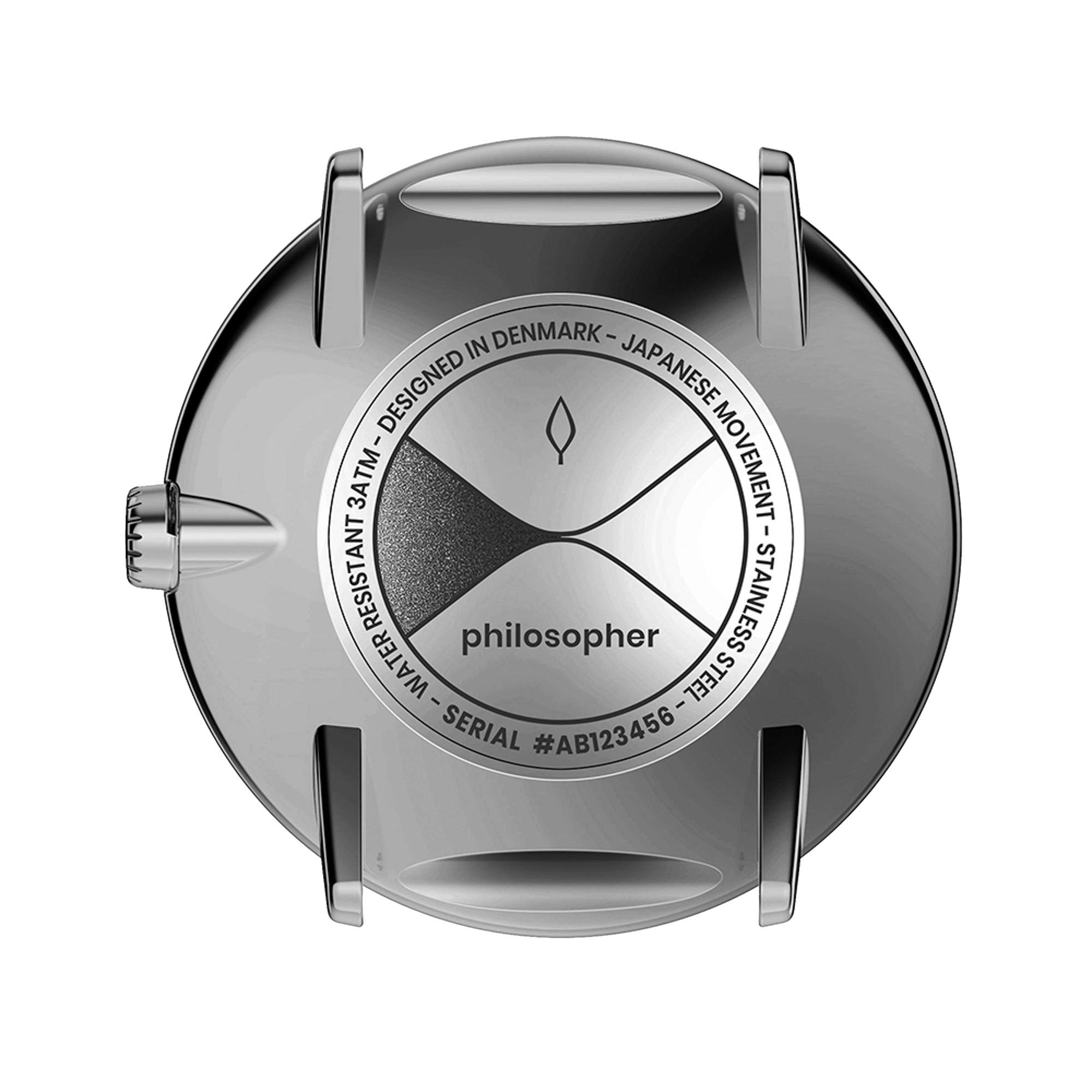 Nordgreen Skandinavische Design Uhr Analog Quarz Anthrazit | Weißes Ziffernblatt | Austauschbare Armbänder | Modell: Philosopher