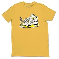 4s Vivid Sulfur Design Printed Dropped Ice Cream Sneaker Matching T-Shirt