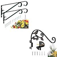 Plant Hangers Outdoor Metal Plant Hooks for Wall, Decorative Straight Hanging Plant Bracket for Bird Feeders, Planters, Lanterns, Wind Chimes