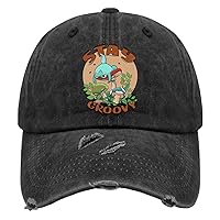Stay Groovy Hat for Women Washed Distressed Baseball Caps Aesthetic Washed Ball Cap Breathable