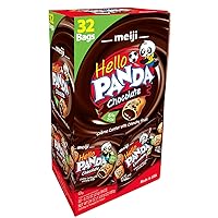 Hello Panda Cookies, Chocolate Crème Filled - 32 Count, 0.75oz Packages - Bite Sized Cookies with Fun Panda Sports