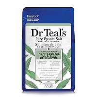 Dr Teal’s Salt Soak with Pure Epsom Salt, Cannabis Sativa Hemp Seed Oil, 3 lbs