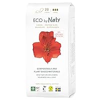 Eco by Naty Panty Liners for Women – Liners for Daily use, Eco-Friendly Women’s Thin Discreet Panty Liners with Organic Cotton to Keep You Fresh (28 Count)