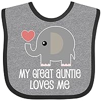 inktastic Great Auntie Loves Me Elephant Baby Bib