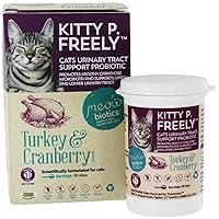 Kitty P. Freely Cat Urinary Supplement, Cranberry for Cats, Cat UTI & Cat Kidney Support Powder Probiotics for Cats, Made in USA (30 Days)