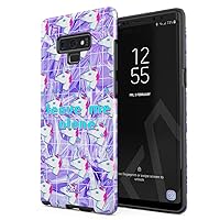 Compatible with Samsung Galaxy Note 9 Case Leave Me Alone Pastel Unicorn Aesthetic Rainbow Iridescent Vaporwave Funny Quote Shockproof Dual Layer Hard Shell + Silicone Protective Cover