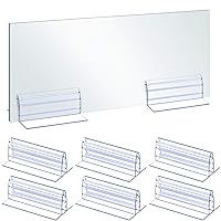 OIIKI 6PCS Self Adhesive Sneeze Guard Holder, Acrylic Panels Holder, to Fasten & Line Up Plexiglass Panels & Acrylic Sheets from 1/8