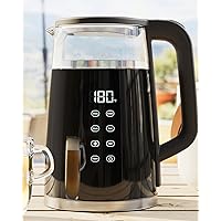 Veken Electric Tea Kettle, BPA Free, 1.7 Liter/ 1500W, Digital Display Temperature Control, Keep Warmer, Hot Water Boiler Heater Pot, Automatic Shut Off, Boil Dry Protection, Glass Boiling Teapot