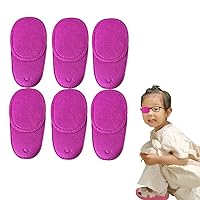 6 Piece Pack Children's Eye Patch can Cover Any Eye Patch, Treatment Amblyopia Strabismus Lazy Eye Patch, Reusable Medical Eye Patch (Medium Size, Rose Pink)