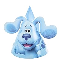 Blue's Clues Party Hats with Pop-Out Ears - Pack of 8 - Fun & Unique Design - Perfect for Kids Birthday Celebrations & Themed Events