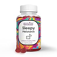Melatonin 5 mg for Sleep, Relaxation, and Mood Support, Vegetarian, Gluten-Free, Non-GMO, 60 Gummies, Low Calories, Naturally Strawberry and Elderberry Flavored.