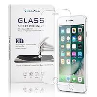 iPhone 7 / iPhone 8 Tempered Glass Screen Protector Ultra-Clear HD Protect Gorilla Glass with Premium Anti-Shatter and Oleophobic Treatment from VELLALL