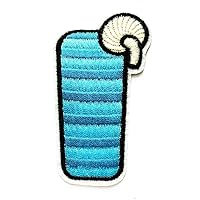 Nipitshop Patches Beverages Blue Soda Party Drink Cartoon Embroidered Patches Embroidery Patches Iron On Patches Sew On Applique Patch Cool Patches for Men Women Boys Girls Kids