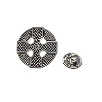 Round Celtic Cross Design Lapel Pin