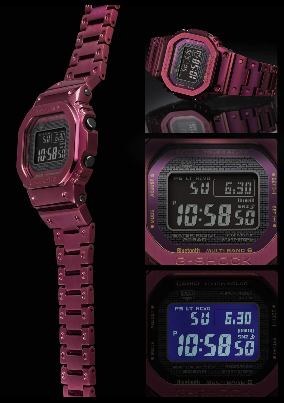 Casio G-Shock GMW-B5000RD-4JF Connected Radio Solar Red Watch (Japan Domestic Genuine Products)