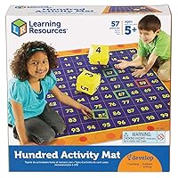 Learning Resources Hundred Activity Mat - 57 Pieces, Ages 5+ Math Learning Games for Kids, Educational and Fun Games for Kids