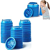 25 Pack Kids Throw up Bags 800ml and 100 Pack Barf Bags 1000ML Blue
