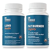 Dr. Tobias Lung Health & Fat Burner Nightly Supplements Night Time Metabolic Support & Lung Cleanse and Detox for Bronchial & Respiratory Support, Non-GMO