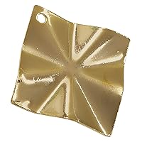 Sofia Co, Ltd. A-76-G Accessory Parts, Metal Parts, Curved, Approx. 0.9 inches (24 mm), Gold, Square, 1 Piece