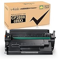 v4ink New Compatible 89X Toner Cartridge (with Chip) Replacement for HP 89X 89A CF289X Black Toner for HP Enterprise M507n M507dn M507x M507dng MFP M528dn M528f M528c M528z -1 Pack