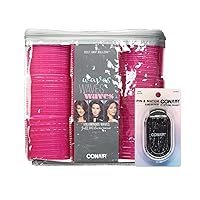 Conair Self Grip Extra Large Hair Rollers 9 Pack With Storage Bag And 75ct Black Bobby Pins