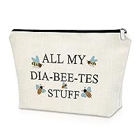 Diabetes Gifts for Women Makeup Bag Diabetes Support Gifts Grandma Gifts from Grandchildren Mothers Day Cosmetic Bag Diabetic Awareness Gifts Birthday Christmas Gifts for Mom Sister Travel Pouch